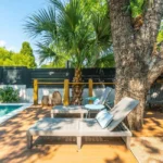 The private heated saltwater pool is open year round!