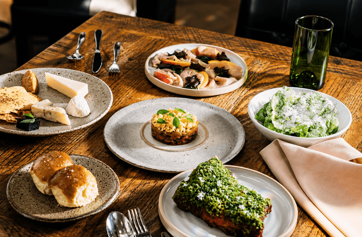 Charleston restaurant dining with seasonal dishes and Southern-inspired food